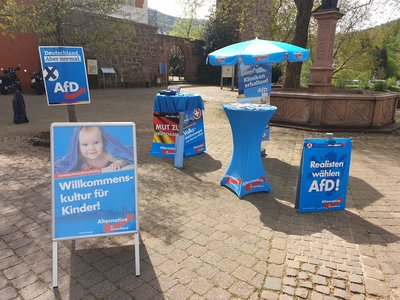 Event-Flyer Infostand in Eberbach zu EU- und Kommunalwahl 